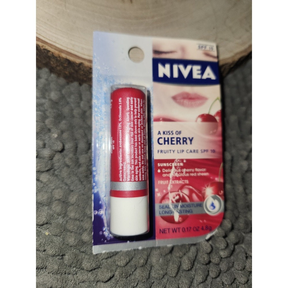 Nivea A Kiss Of CHERRY‎ Refreshing Lip Care DISCONTINUED & HARD TO Find Expired